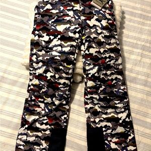 Arctix Black and Gray Camo Kids Snow Pants
